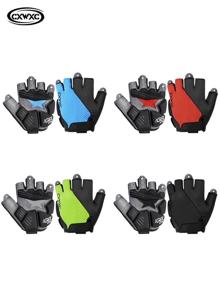 CXWXC bicycle gloves semi -refers to summer shock absorption riding gloves Highway Cheshan floor special bicycle equipment