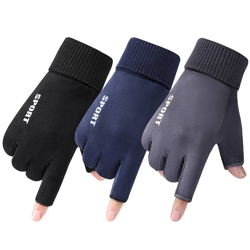 Gloves Men's Winter Warm Women Cycling Drive Fishing Takeaway Half Fingers Full Fingers Full Finger Riding Fitting