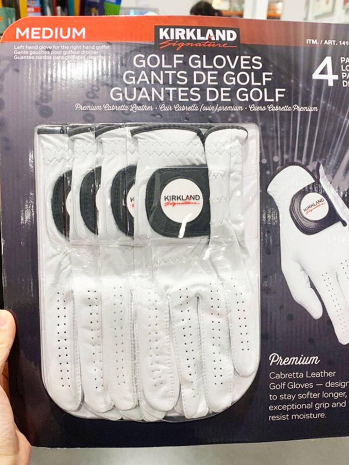 Left -hand Kirkland Golf gloves*4 Indonesian Golf Gloves Kaishi Costco