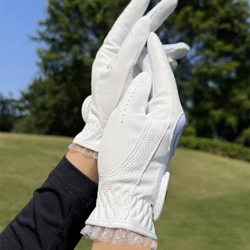 New Korean golf gloves ladies anti -slip leather, light, breathable, soft, wear -resistant sports gloves