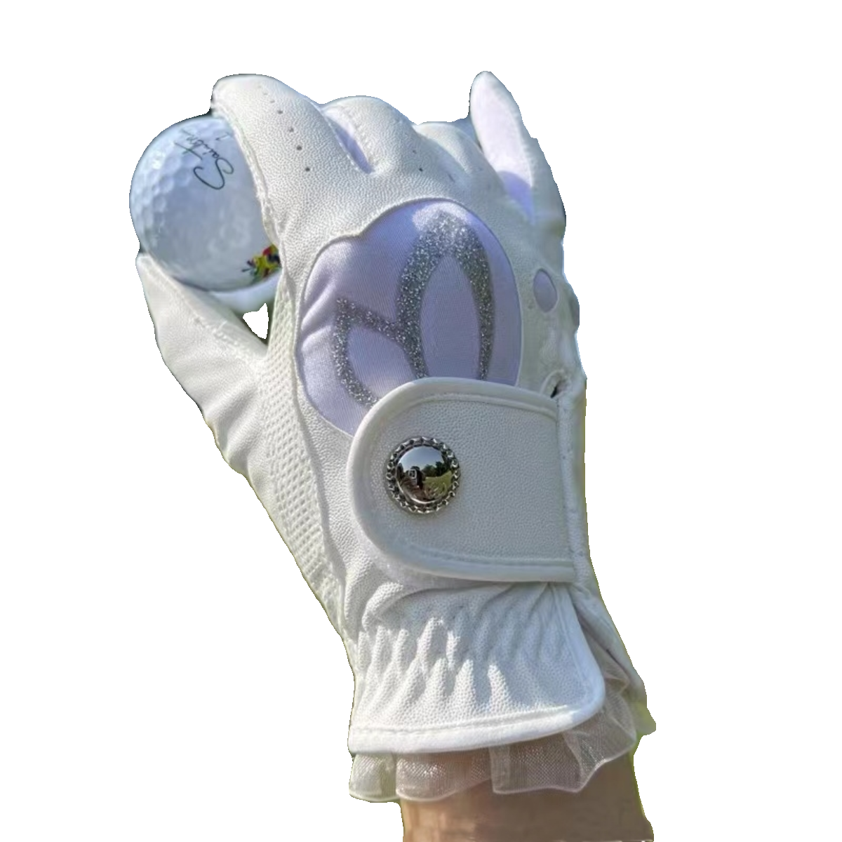New Korean golf gloves ladies anti -slip leather, light, breathable, soft, wear -resistant sports gloves
