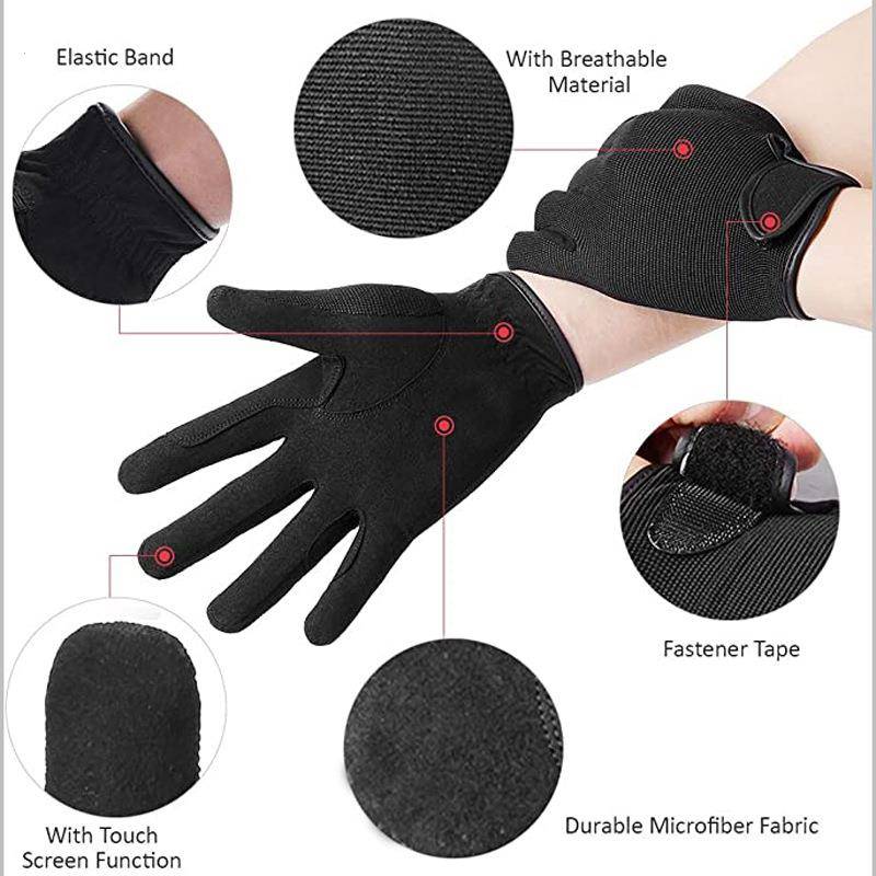Men and girls riding glove wear -resistant anti -slip equestrian gloves professional horse racing bicycle cycling full finger gloves