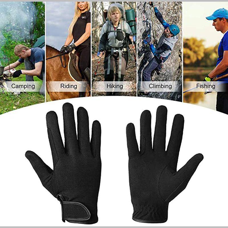 Men and girls riding glove wear -resistant anti -slip equestrian gloves professional horse racing bicycle cycling full finger gloves