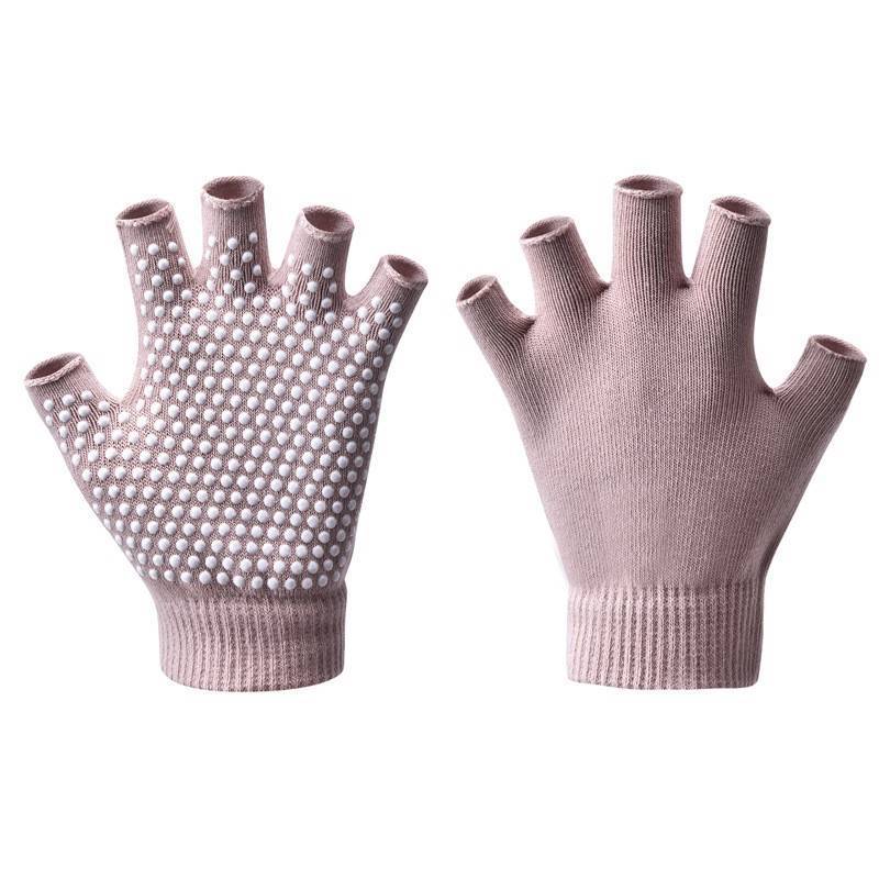 Plassee Gloves Anti -slip professional female beginner at high altitude, yoga training sports exercise, fitness anti -abrasion special semi -finger