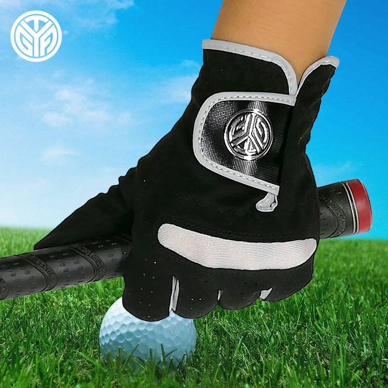 Genuine golf glove men's super fibrous cloth breathable wear -resistant golf glove single ride gloves