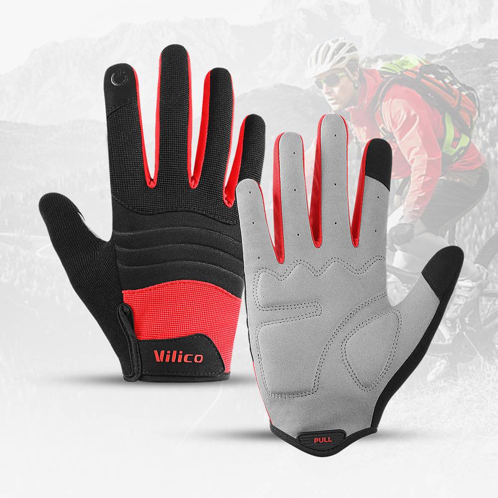 Outdoor cycling glove men and women summer shock -absorbing wear -resistant anti -slip can touch screen bicycle road mountain bike gloves