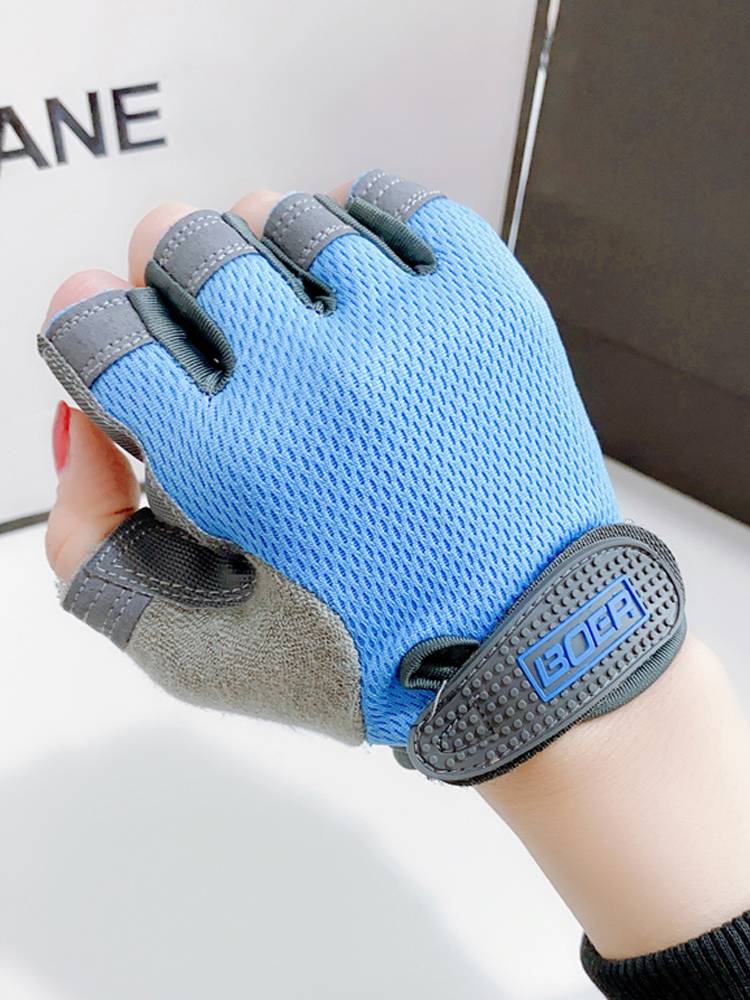 Fitness semi -finger gloves sports female men's summer thin defense cocoon wear -resistant equipment training yoga cycling cycling