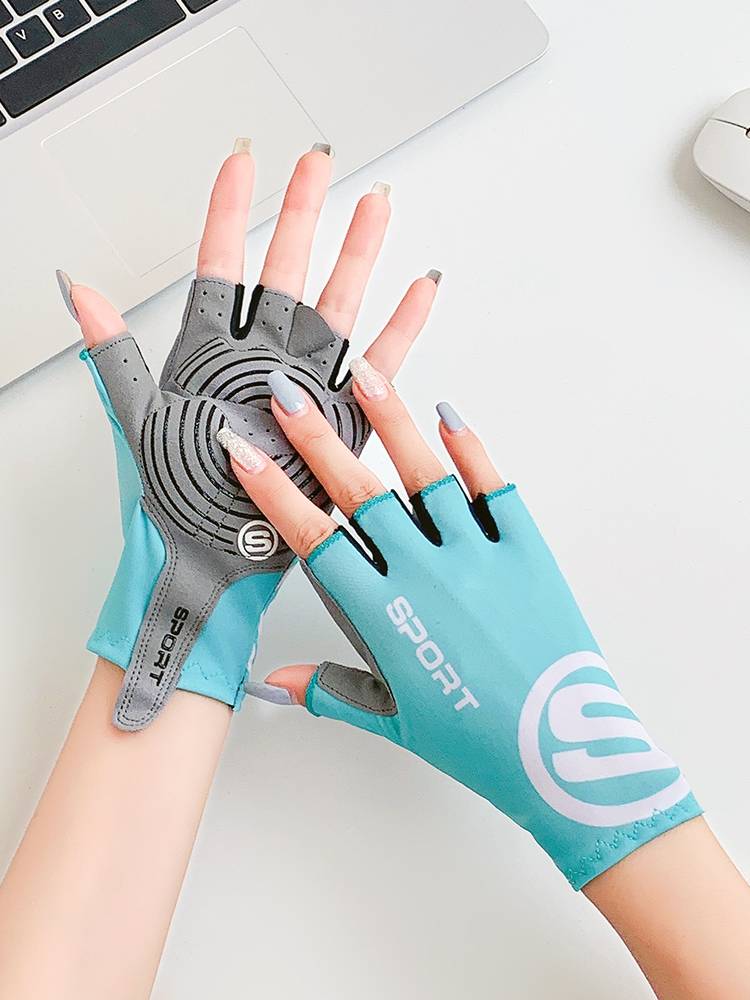 Fitness gloves women's equipment to prevent cocoon anti -sliding ride, half bar, semi -finger exercise exercise yoga pot bell training mountaineering climbing