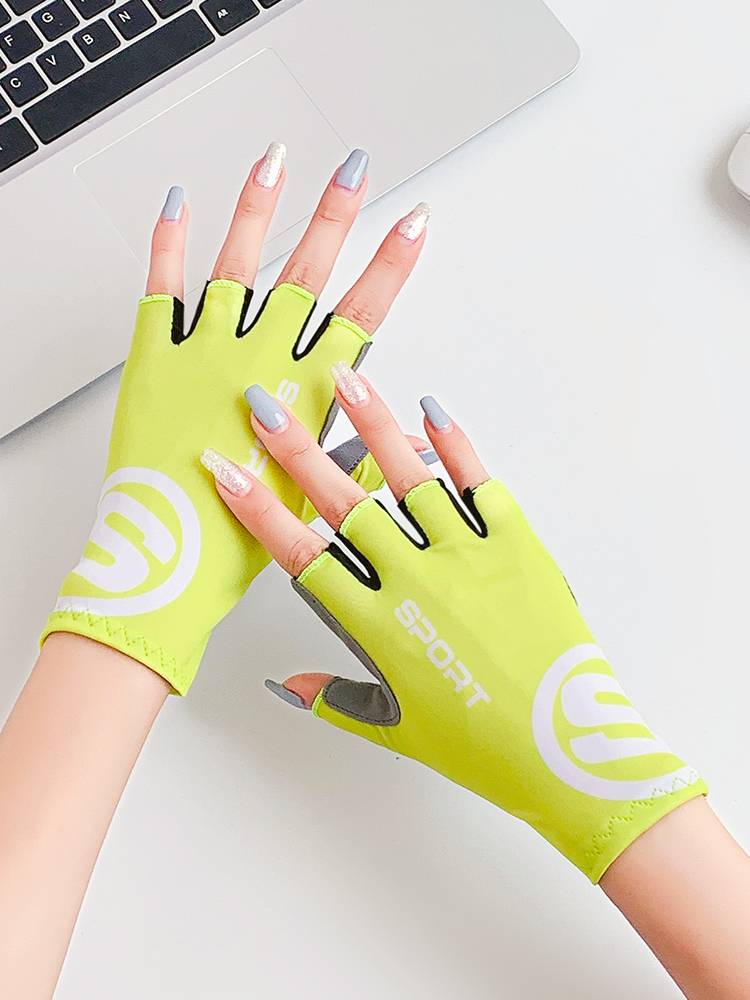 Fitness gloves women's equipment to prevent cocoon anti -sliding ride, half bar, semi -finger exercise exercise yoga pot bell training mountaineering climbing
