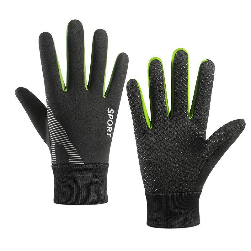 Winter children's patterned skating warm glove men and women training skate skating plus waterproof windproof anti -skid riding gloves