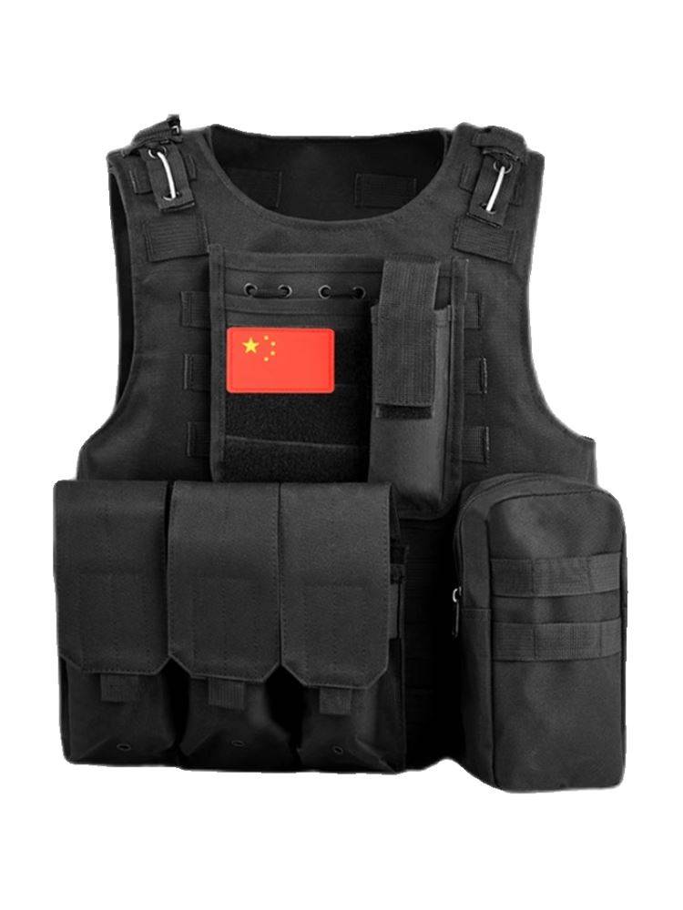Multifunctional tactical vest black vest amphibious combat vest special soldiers combat vest tactical helmet