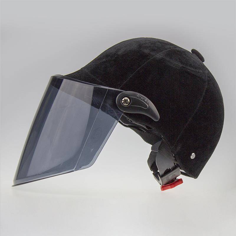 Electric motorcycle velvet helmet men and women in summer four seasons universal battery car hood