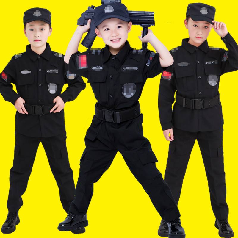 Children's Police Police Special Police Clothing Set Kindergarten Summer Police Officer clothes men and women, police officers to perform clothes