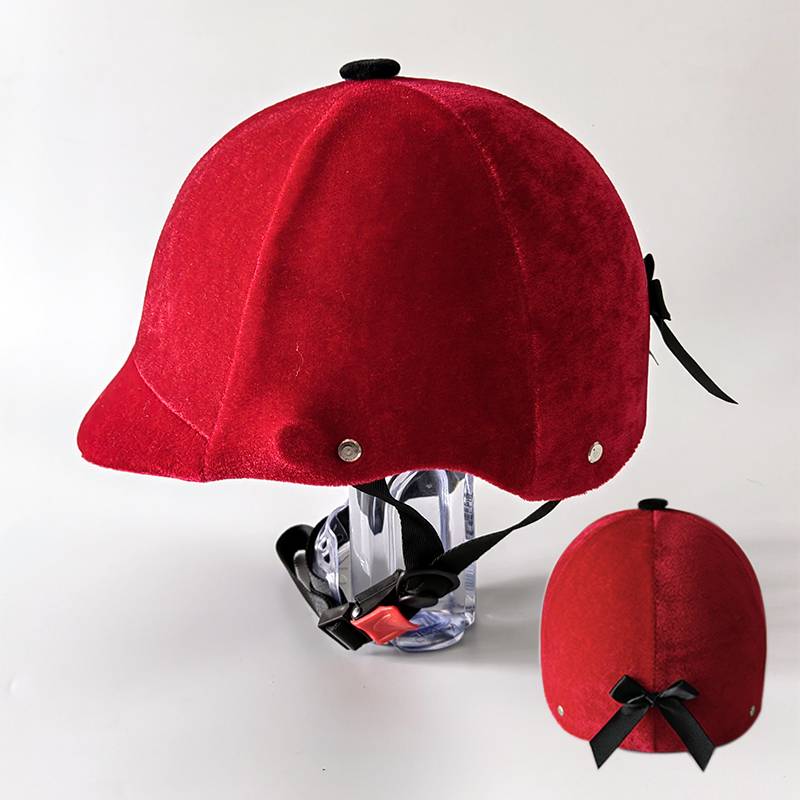 Horse helmets on horse velvet
