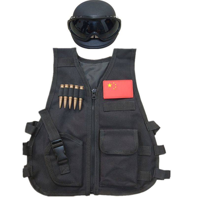 Kindergarten Performance Service Children's Simulation Toys Police Vetener Tactical Vest Anti -Following Police Set Performance Service