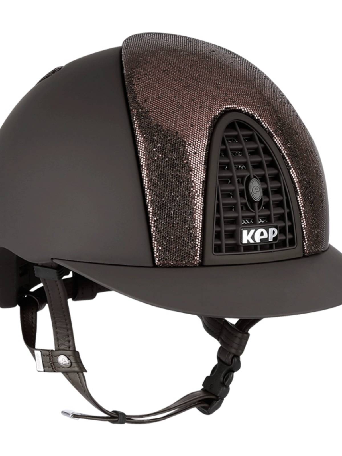 Italian KEP Equestrian helmet (brown flash) adult/children's Rocky Horse 8101244