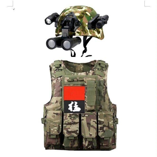 Children's Summer Camp Tactical Vests Multifunctional Outdoor Vests Bulletproof Clothing and Toys Equipment Eat Chicken Helmet III
