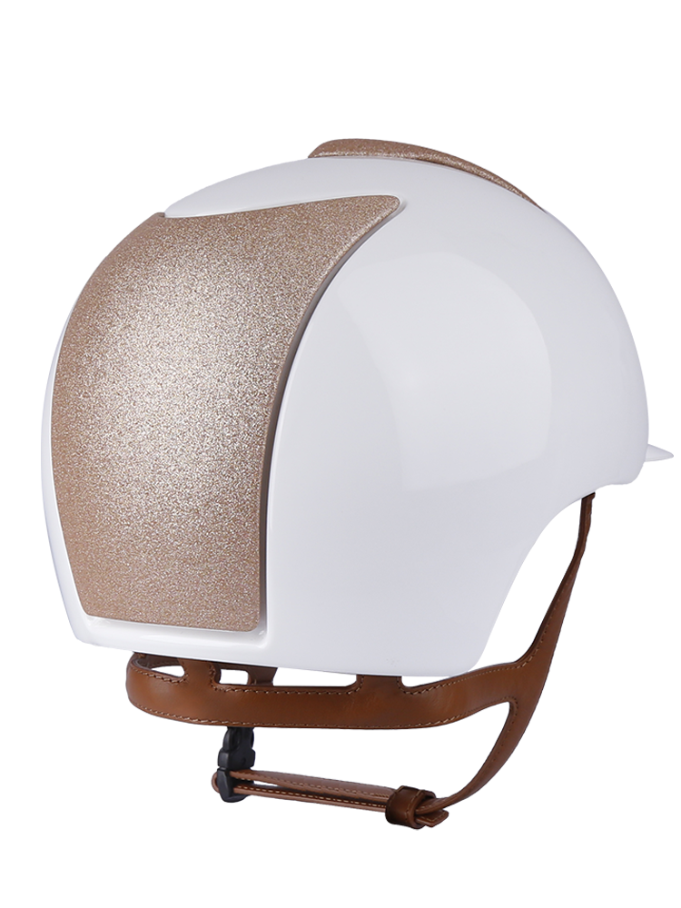 Italian KEP second -generation brilliant white equestrian helmet pink sequins Rockma 8101277
