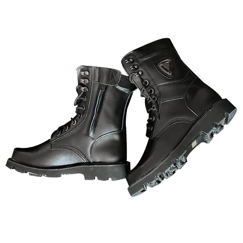 New type of winter leather hook Martin boots tactical plus waterproof high -top steel head leather anti -collision wool warm shoes