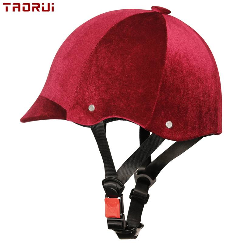 Four seasons velvet equestrian helmet men and women riding equipment and supplies, start -up training ground tourists protecting hard caps