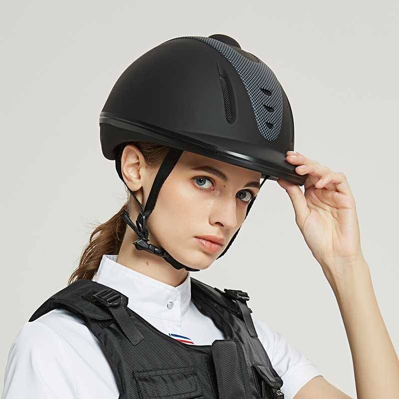 The horse helmet is safe and secure for children and adults on horse helmets