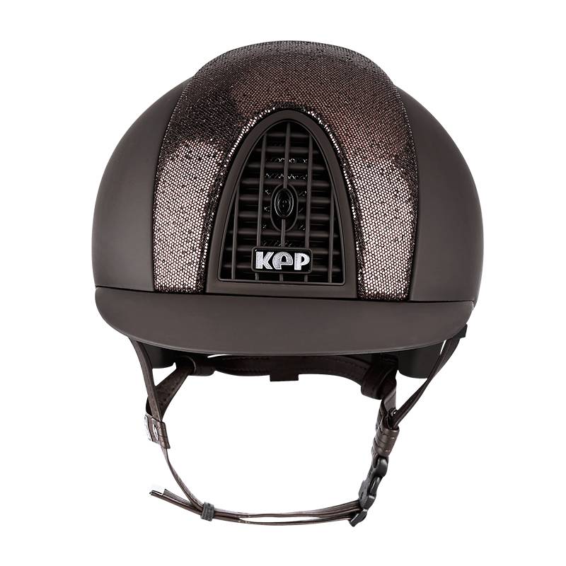 Italian KEP Equestrian helmet (brown flash) adult/children's Rocky Horse 8101244