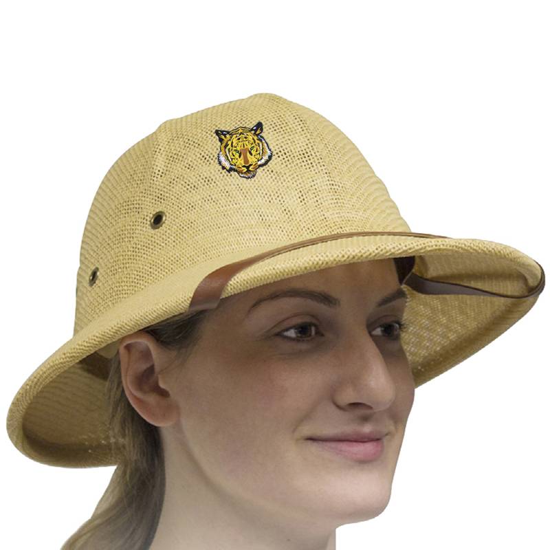 Little Slot Tiger head label spring, summer, autumn sunscreen equestrian, Vietnamese hat, straw hat Zhongshan explorer Kaick hat