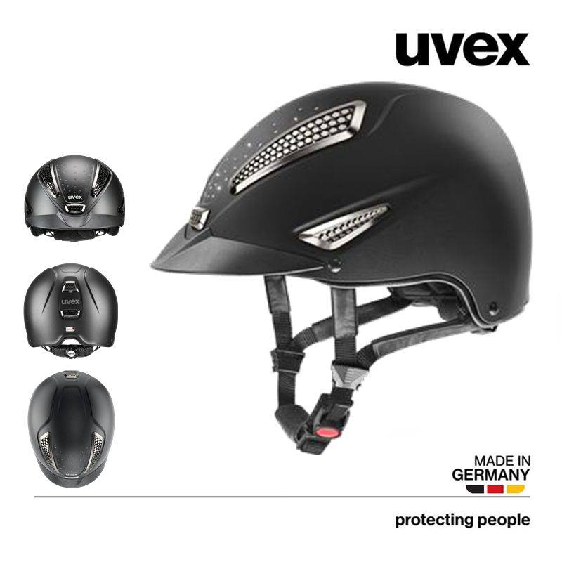 UVEX PERFEXXION Dynamic Fashion Equestrian helmet Germany Made in crystal containing models (donated helmet bag)