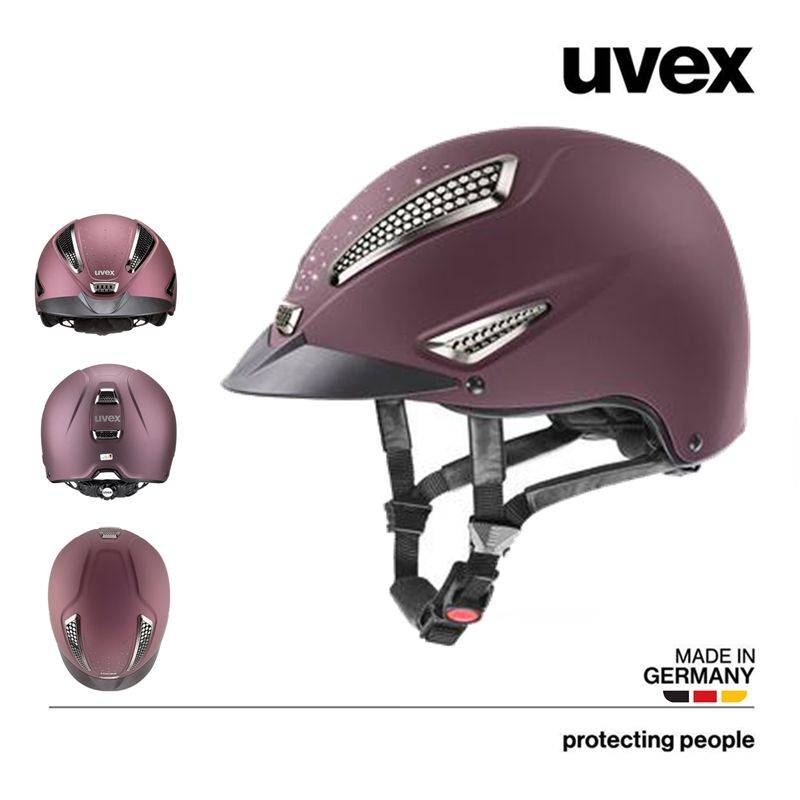UVEX PERFEXXION Dynamic Fashion Equestrian helmet Germany Made in crystal containing models (donated helmet bag)