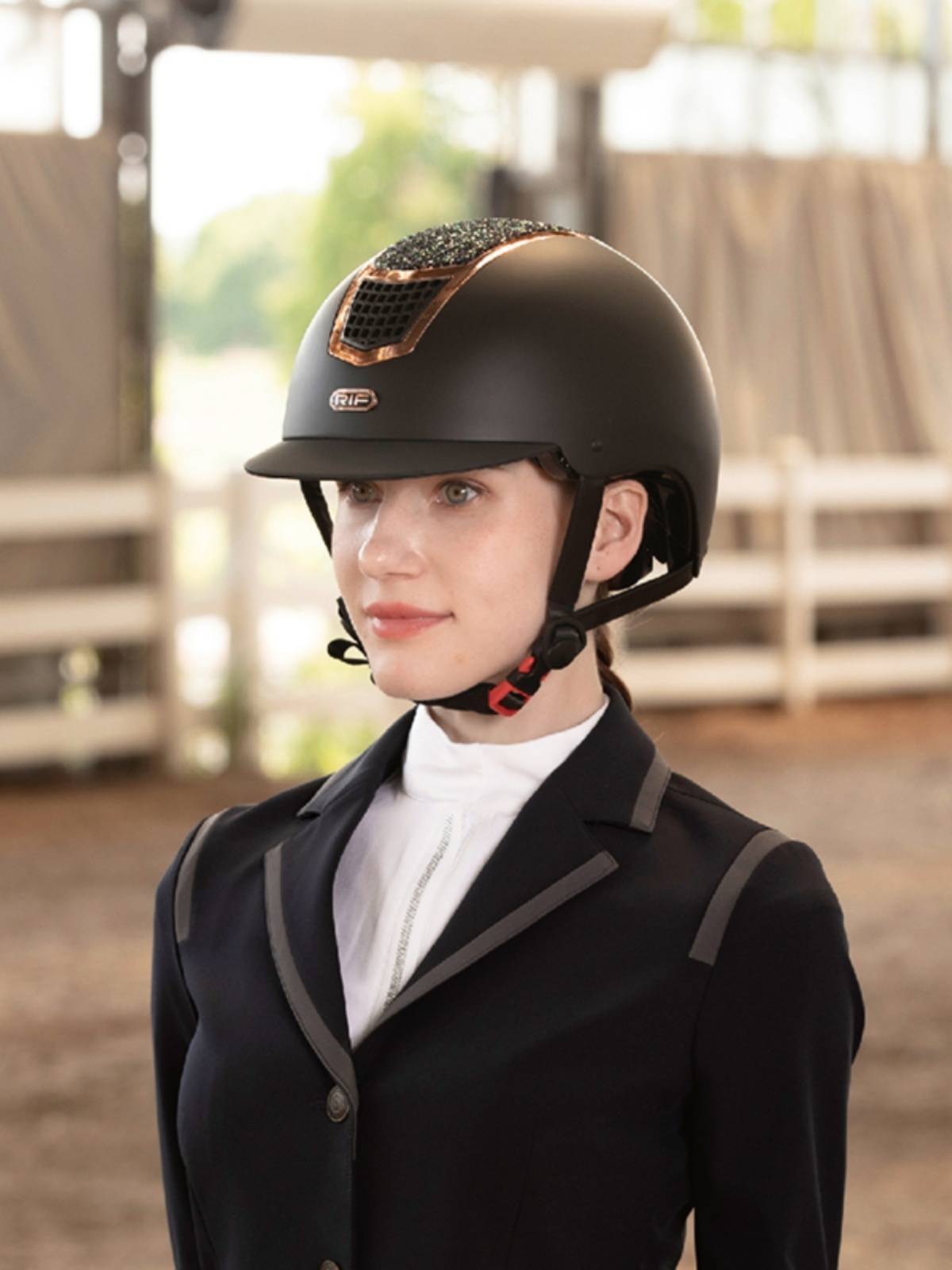 RIF Equestrian helmet male girls and girls ride helmets fashion equestrian barrier helmet big hat big brim EU certification