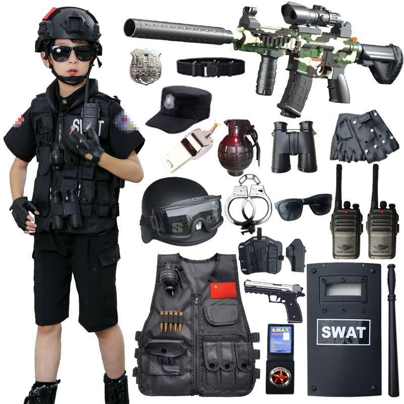 Children's tactical vest special forces helmet helmets outdoor third -level camouflage vest set equipment to eat chicken helmet