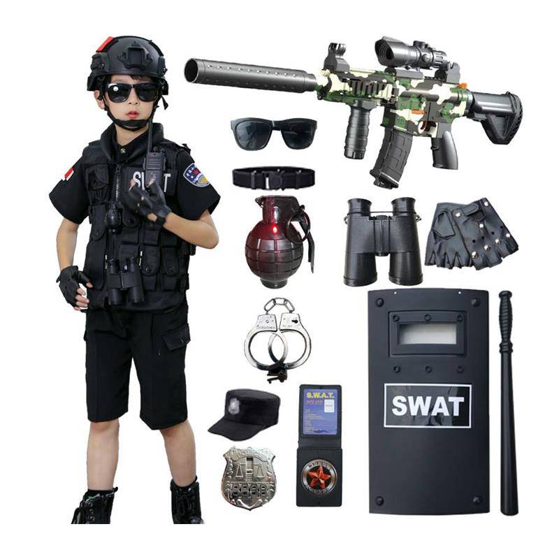 Children's tactical vest special forces helmet helmets outdoor third -level camouflage vest set equipment to eat chicken helmet