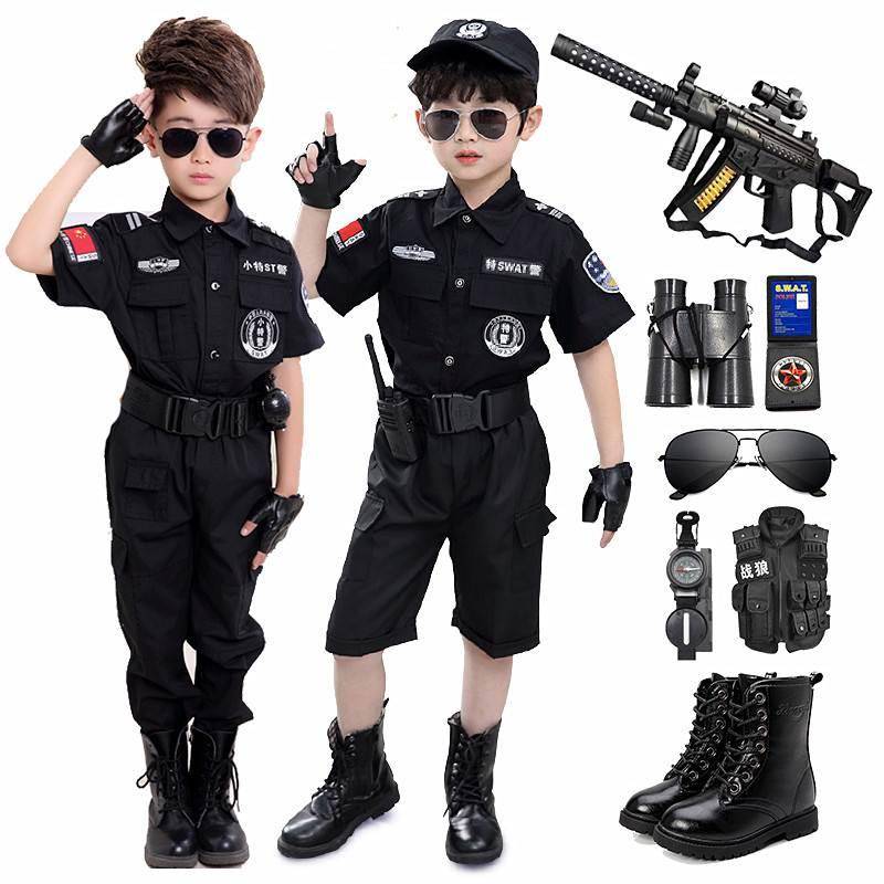 Children's Special Police Performance Services Kindergarten Boys Special Police Little Police Toy Army Uniform Special Forces Equipment
