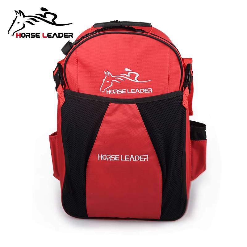 HorseLeader large -capacity equestrian helmet bag children's wear -resistant waterproof double backpack multi -functional boots helmet boots