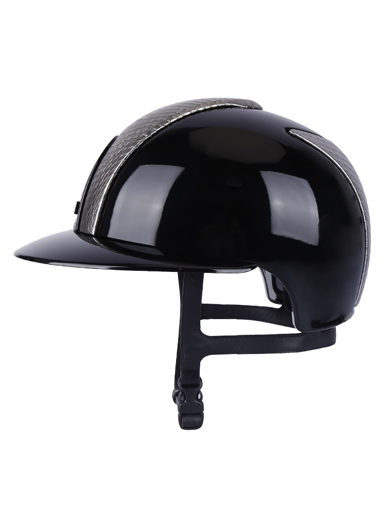 Italy second -generation big hat brightening black equestrian helmet Rocky Horse 8101271