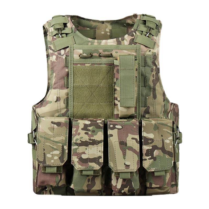Children's tactical vest camouflage vest multifunctional outdoor bulletproof chicken toy helmet three -level A combination set