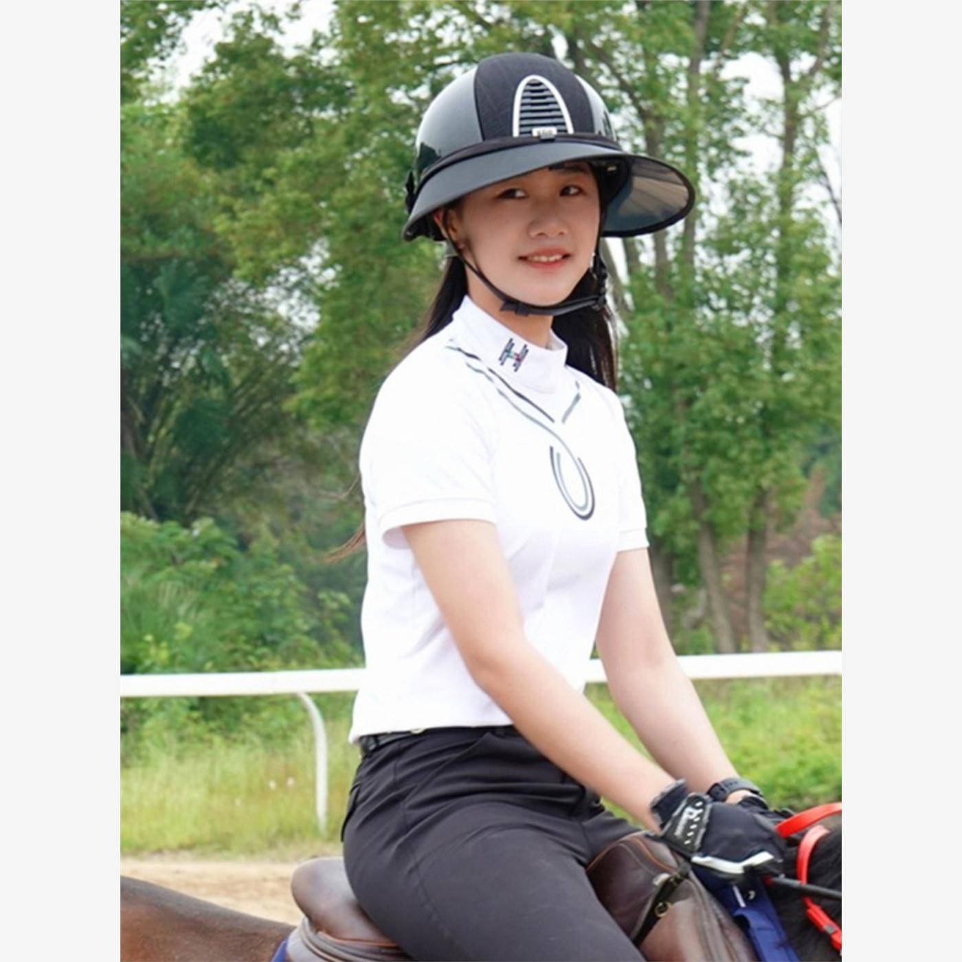 Hello Horse Equestrian helmet sunscreen hats sunscreen brimfang anti -ultraviolet anti -UV anti -UV summer covers face blocked