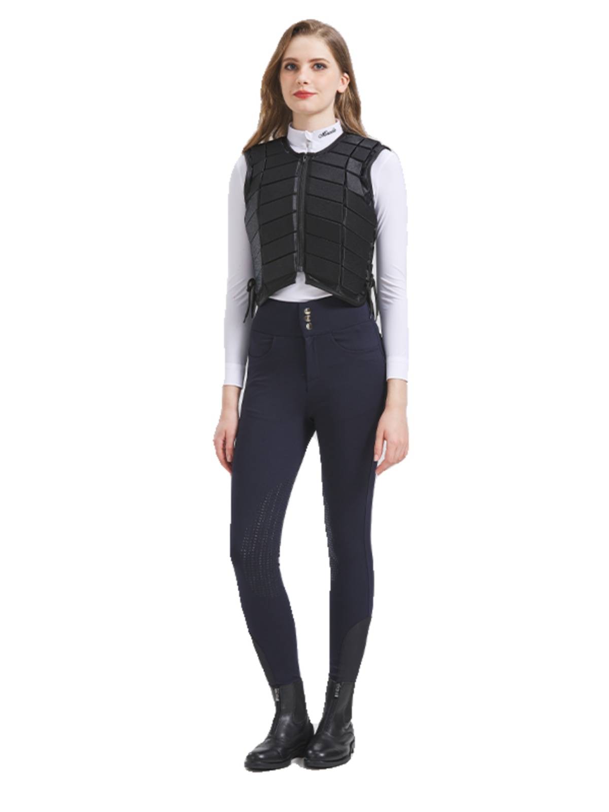 Professional Equestrian Horse Riding Women's Long Sleeve Leather Horse Boots Legs and Ride Riding Equipment Helmet Armor Riding