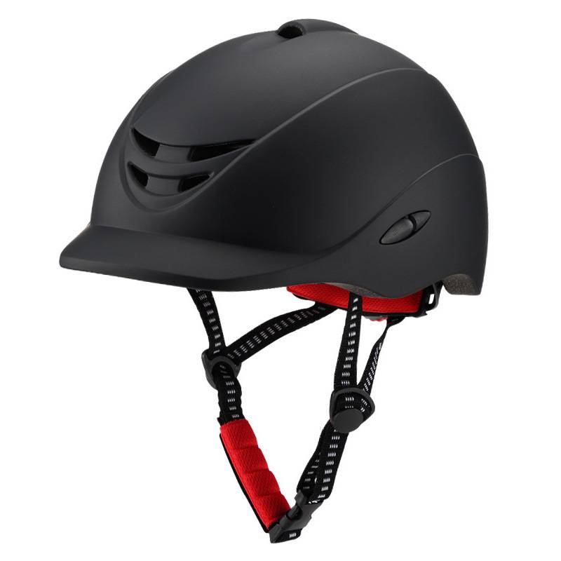 Air-traffic helmets, men and women riding on horses with a hood-to-sport sports kit