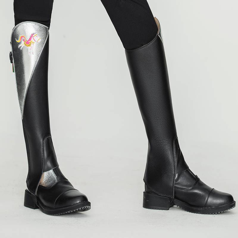 Spring and summer silicone children's helmet Western clothing horse pants and legs, leggings, gloves, children's horse riding suits