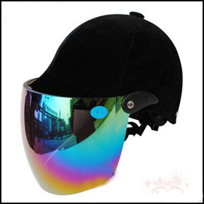 New product Yongsheng Equestrian horse riding helmet men's and women's outdoor protection helmets UVskin mirror light velvet autumn and winter half