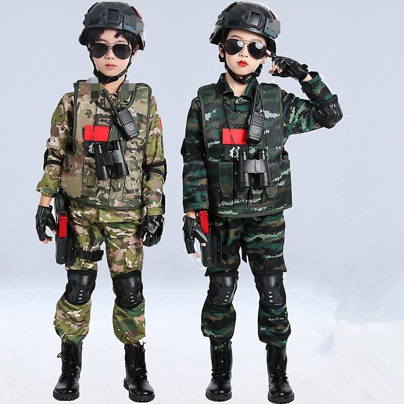 Children's tactical vest Special Forces helmets, shell -prevention jackets, third -level armor -equipment, camouflage vests kindergarten summer camps