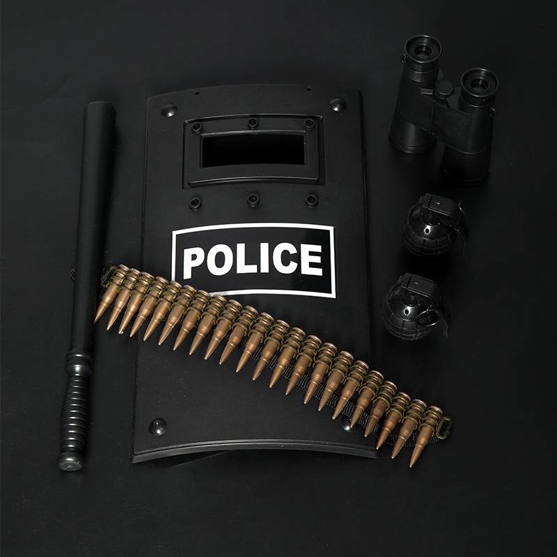 Children's Police Shield Toys Eat Chicken Skills Sound Blood Tactical Helmet Kindergarten Performance Stage Proper