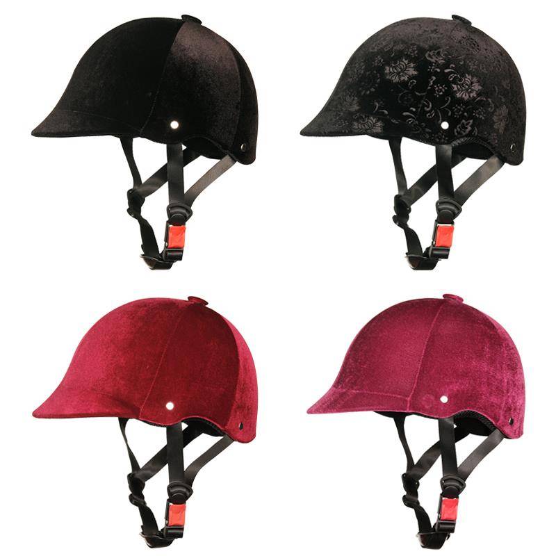 Four seasons velvet equestrian helmet men and women riding equipment and supplies, start -up training ground tourists protecting hard caps