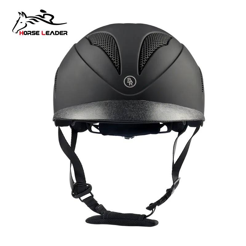 Horse helmets, horse hats and horsebacks with adult children trained in horse-riding and falcon design sand helmets