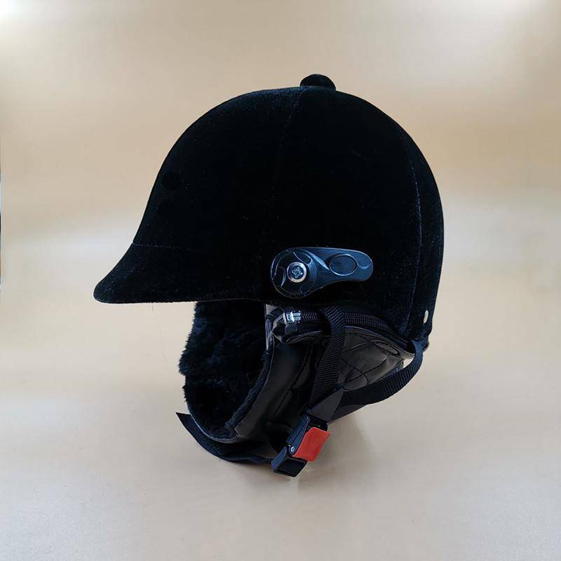 Yongsheng Equestrian horse riding helmet men's and women's outdoor protection helmet anti -ultraviolet mirrors light velvet autumn and winter half helmets