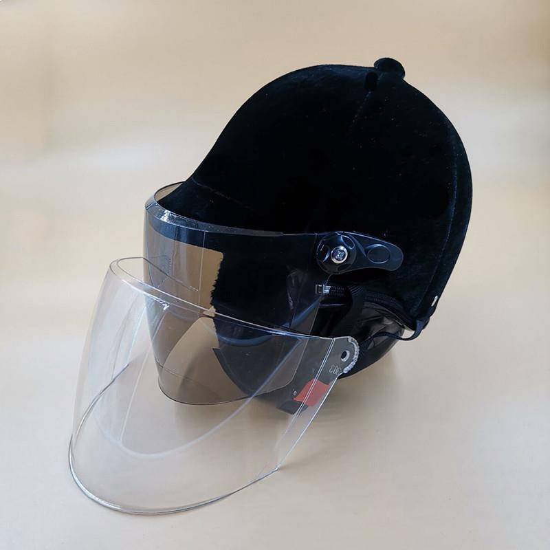 Yongsheng Equestrian horse riding helmet men's and women's outdoor protection helmet anti -ultraviolet mirrors light velvet autumn and winter half helmets