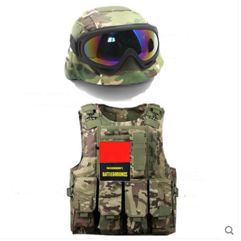 Children's tactical vest Special Forces helmets, shell -prevention jackets, third -level armor -equipment, camouflage vests kindergarten summer camps