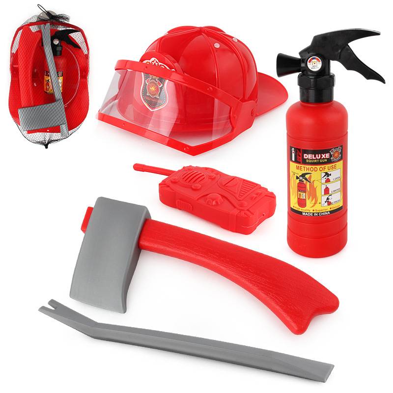 Children's firefighter Sam Performance Server Water Gun Hat Fire Exceptor Fire toy Car Equipment Set Martial Arts Campaign