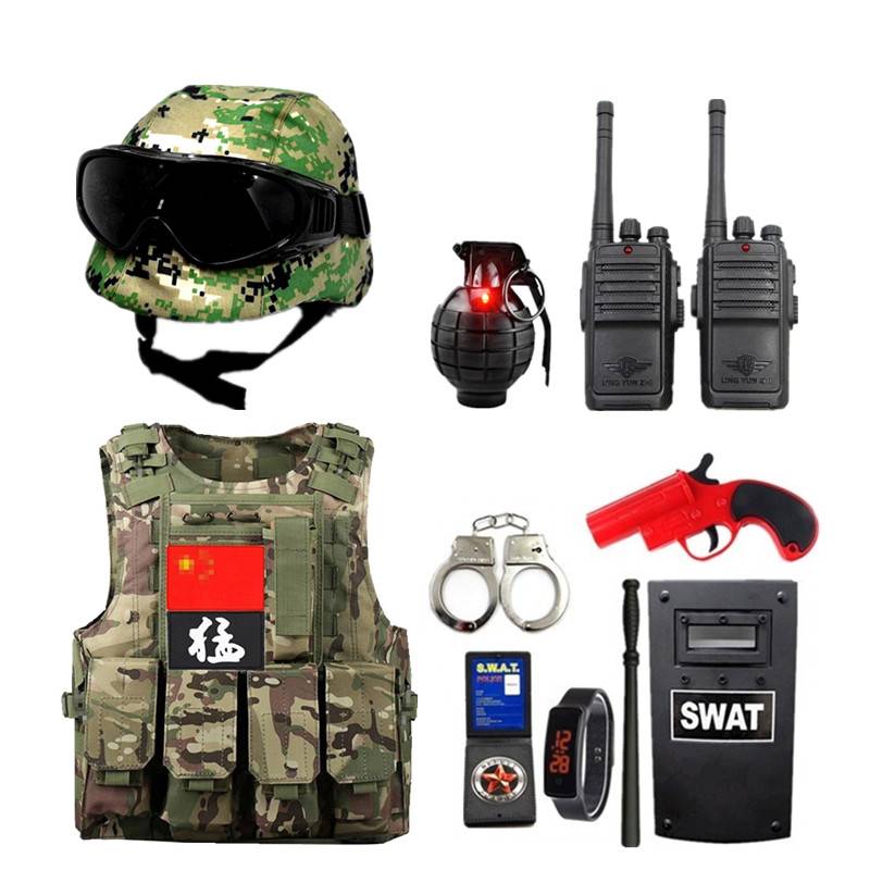 Children's tactical vest three -level armored outdoor performance service 95 -type camouflage vest police toy kindergarten performance service